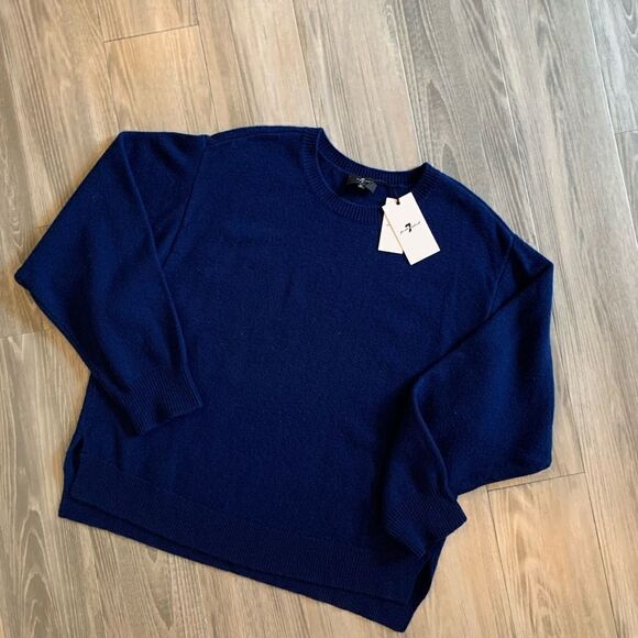 NWT 7 For All Mankind cashmere sweater size XL - Picture 3 of 7
